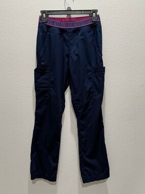 Med Couture Touch 7-Pocket STRETCH Logo Elastic Double Cargo Yoga Scrub Pants